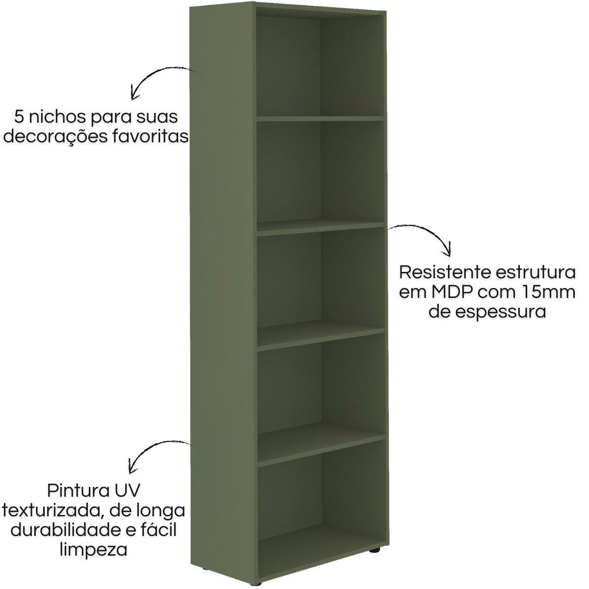 Estante Multy para livros e Decoração Menta