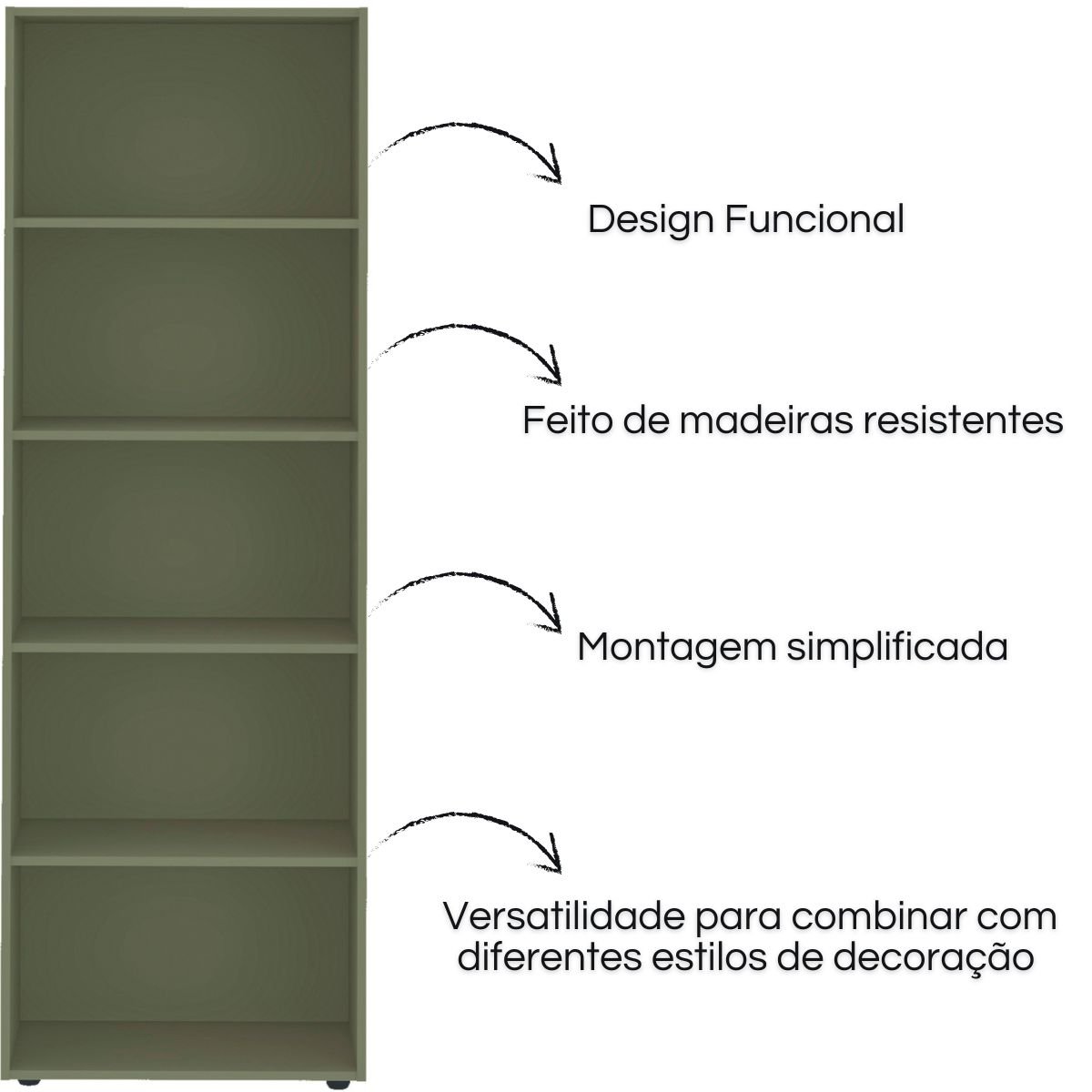 Estante Multy para livros e Decoração Menta