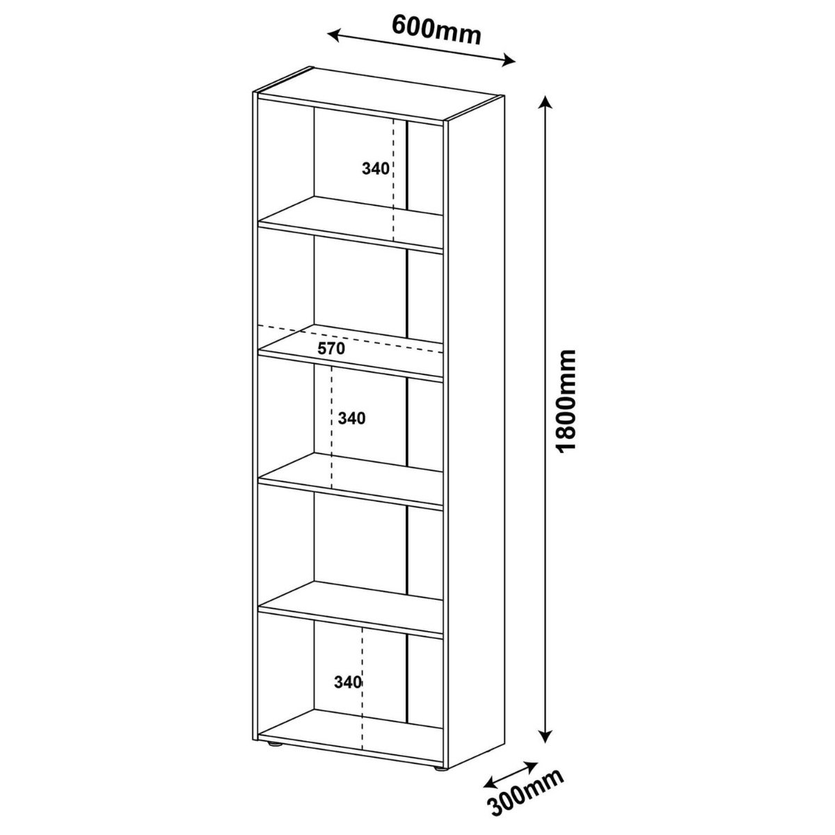 Estante Multy para livros e Decoração Preto