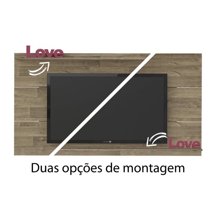 Painel Para TV 47 Polegadas Slim Rustico Artely