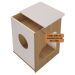Mesa De Apoio Lateral Tampo Com Nicho E Espaço Pet Artely - Carvalho - Off White