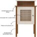 Mesa De Canto e Cabeceira Mesinha de Apoio Charlotte Cinamomo/Off White