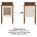 Mesa De Canto e Cabeceira Mesinha de Apoio Charlotte Cinamomo/Off White