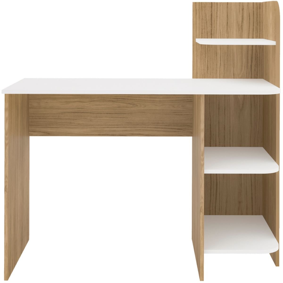 Mesa Escrivaninha Artely Link Carvalho/Branco