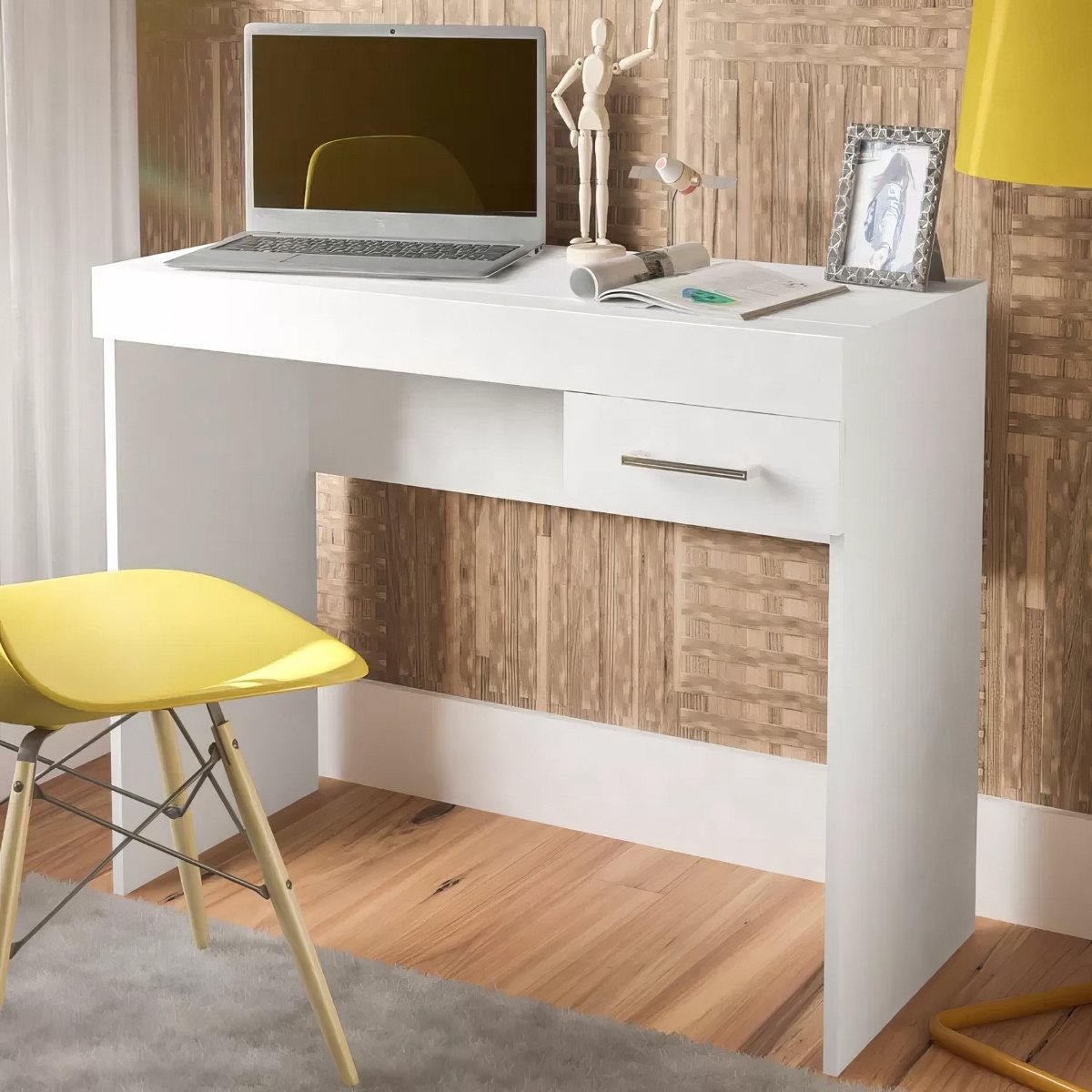 Mesa Escrivaninha Cooler Para Notebook Branco
