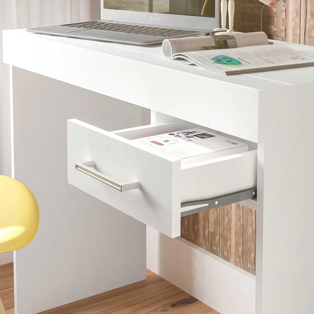 Mesa Escrivaninha Cooler Para Notebook Branco