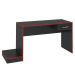 Mesa Escrivaninha Gamer Para 2 Monitores Preto Acetinado/Vermelho
