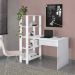 Mesa Escrivaninha Office Com Estante 3 Prateleiras Match Branco