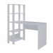 Mesa Escrivaninha Office Com Estante 3 Prateleiras Match Branco