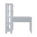 Mesa Escrivaninha Office Com Estante 3 Prateleiras Match Branco