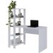 Mesa Escrivaninha Office Com Estante 3 Prateleiras Match Branco