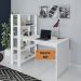Mesa Escrivaninha Office Com Estante 3 Prateleiras Match Branco