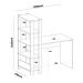 Mesa Escrivaninha Office Com Estante 3 Prateleiras Match Pinho / Preto