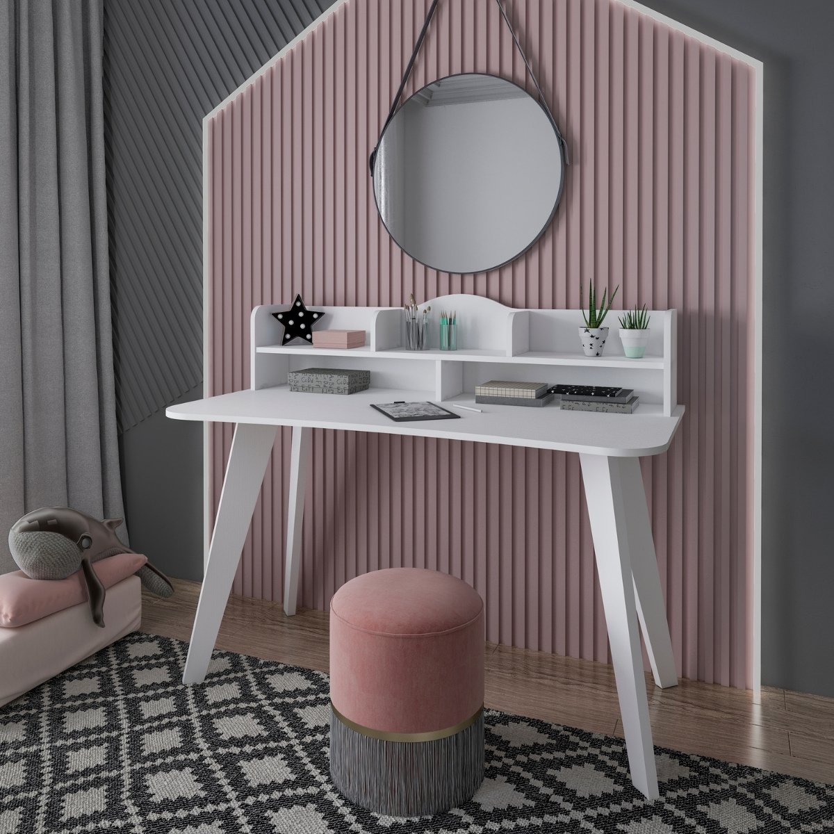 Mesa Escrivaninha com Nichos Sofia