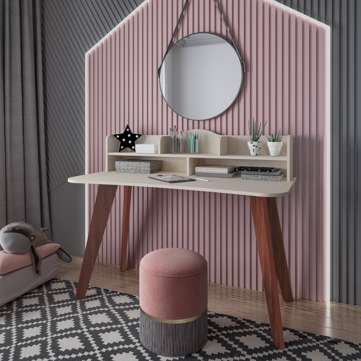 Mesa Escrivaninha com Nichos Sofia