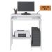 Mesa Escrivaninha para Computador com Prateleira Retrátil Pixel Branco