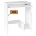 Mesa Escrivaninha para Computador com Prateleira Retrátil Pixel Branco