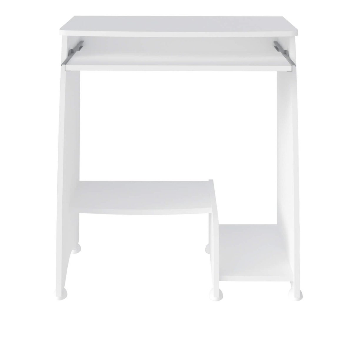 Mesa Escrivaninha para Computador com Prateleira Retrátil Pixel Branco