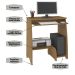 Mesa Escrivaninha para Computador com Prateleira Retrátil Pixel Pinho