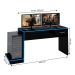 Mesa Gamer Player One Preta e Azul