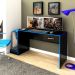 Mesa Gamer Player One Preta e Azul