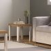 Mesa Quadrada de Apoio Lateral e de Cabeceira Up - Carvalho - Off White