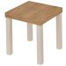 Mesa Quadrada de Apoio Lateral e de Cabeceira Up - Carvalho - Off White