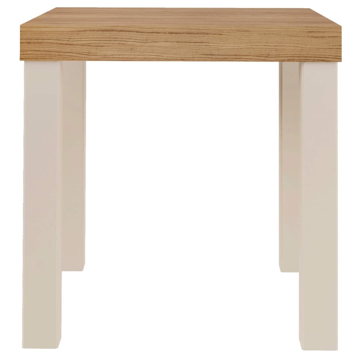 Mesa Quadrada de Apoio Lateral e de Cabeceira Up - Carvalho - Off White