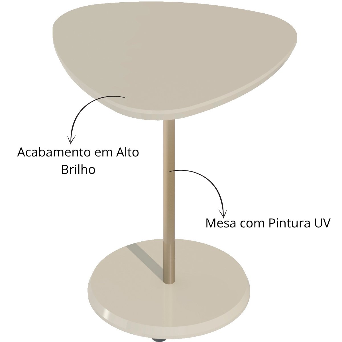 Mesa de Apoio Bel Alta Off White