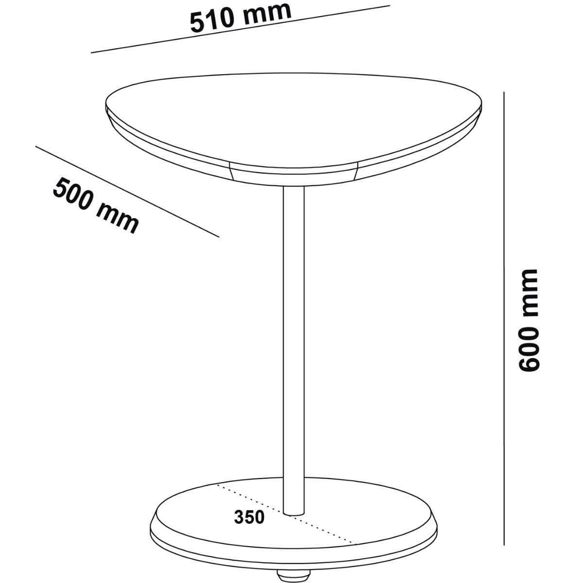 Mesa de Apoio Bel Alta Terracota