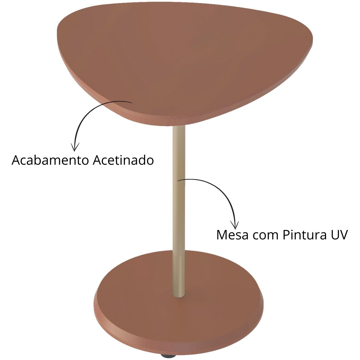 Mesa de Apoio Bel Alta Terracota