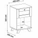 Mesa de Apoio Cabeceira Lateral Trama Cinamomo/Off White