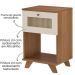Mesa de Apoio Cabeceira Lateral Trama Cinamomo/Off White
