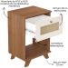 Mesa de Apoio Cabeceira Lateral Trama Cinamomo/Off White