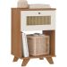 Mesa de Apoio Cabeceira Lateral Trama Cinamomo/Off White