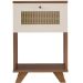 Mesa de Apoio Cabeceira Lateral Trama Cinamomo/Off White