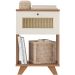 Mesa de Apoio Cabeceira Lateral Trama Cinamomo/Off White