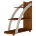 Mesa de Apoio Lateral Andes com 3 Prateleiras Cedro / Off White