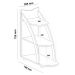 Mesa de Apoio Lateral Andes com 3 Prateleiras Cedro / Off White
