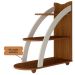 Mesa de Apoio Lateral Andes com 3 Prateleiras Cedro / Off White