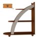 Mesa de Apoio Lateral Andes com 3 Prateleiras Cedro / Off White