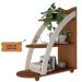 Mesa de Apoio Lateral Andes com 3 Prateleiras Cedro / Off White