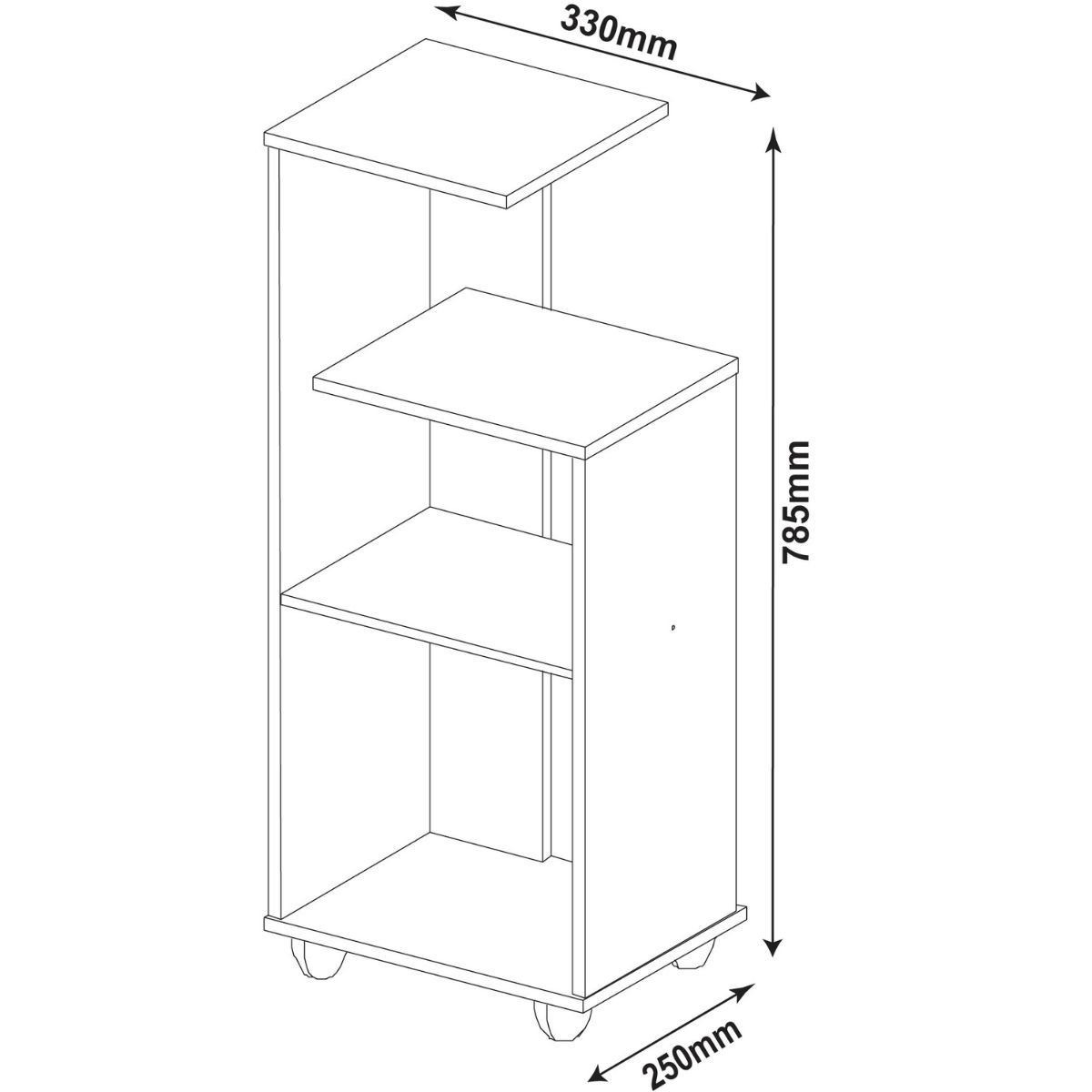 Mesa de Apoio Lateral Multiuso Bis Branco