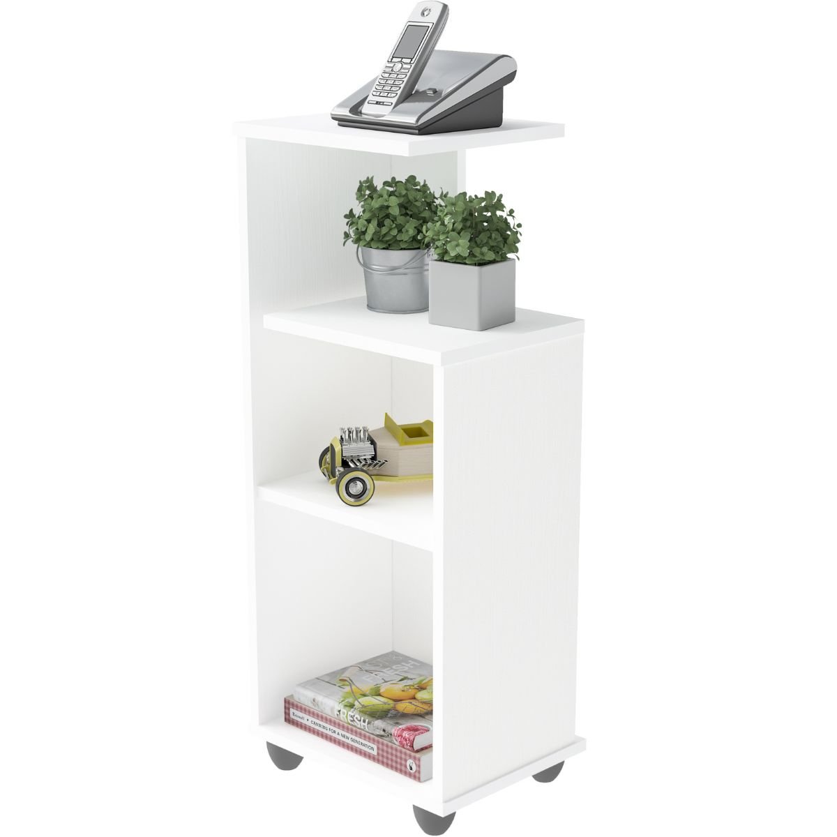 Mesa de Apoio Lateral Multiuso Bis Branco