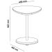 Mesa de Apoio Lateral Oval Bel - 100% MDF Terracota