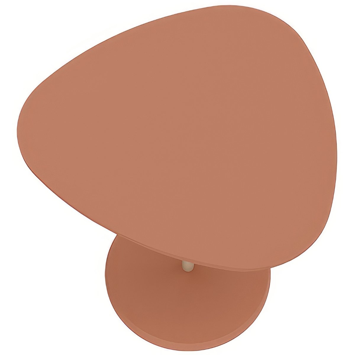 Mesa de Apoio Lateral Oval Bel - 100% MDF Terracota
