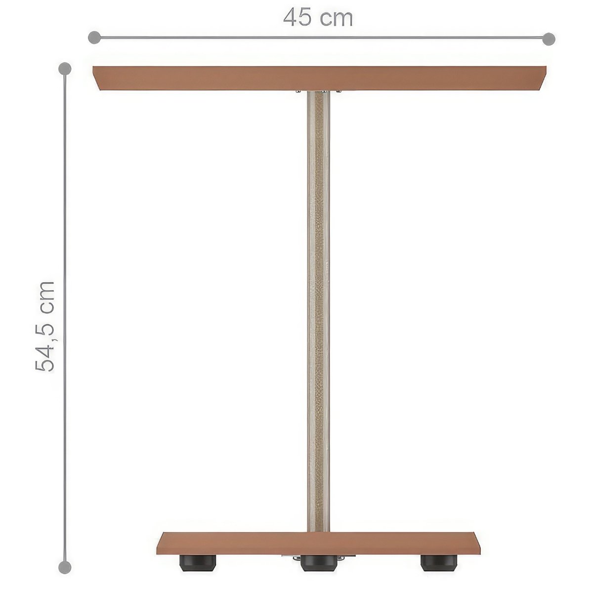 Mesa de Apoio Lateral Oval Bel - 100% MDF Terracota
