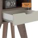 Mesa de Apoio Lateral Vip Com Gaveta e Nicho Canela / Off White
