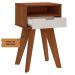 Mesa de Apoio Lateral Vip Com Gaveta e Nicho Cedro / Off White