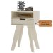 Mesa de Apoio Lateral Vip Com Gaveta e Nicho Off White